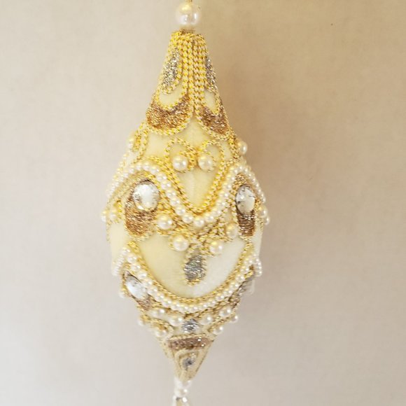 Kurt Adler Pearl & Sequine Ornament New - Picture 4 of 7